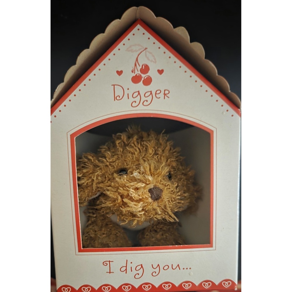 Hallmark Valentines Puppy DIGGER I DIG YOU  2002 Excellent Bunnies by the Bay
